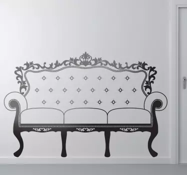 Naklejka dekoracyjna francuska sofa - TenStickers