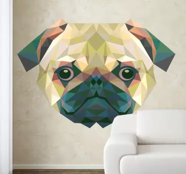 Naklejka dekoracyjna geometryczny pies - TenStickers