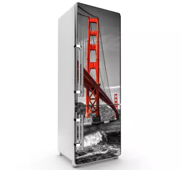 Okleina na lodówkę Golden Gate - TenStickers