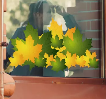 Naklejka dekoracyjna jesienne liście - TenStickers