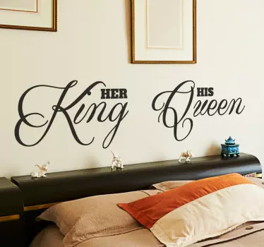 Naklejka dekoracyjna king and queen - TenStickers