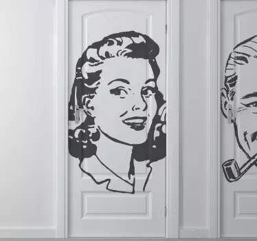 Naklejka dekoracyjna kobieta lata 40-te - TenStickers