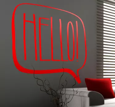 Naklejka dekoracyjna komiks hello - TenStickers