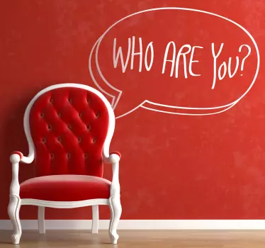 Naklejka dekoracyjna komiks who are you - TenStickers