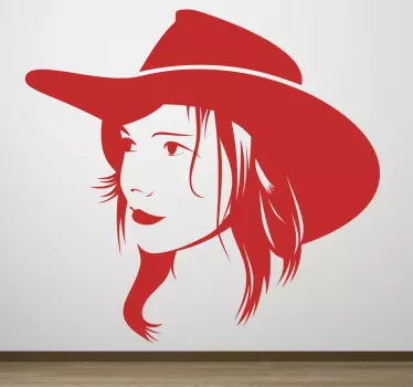 Naklejka dekoracyjna Kowbojka - TenStickers
