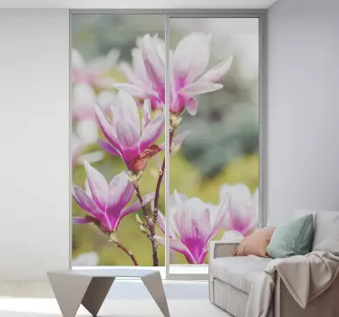 Naklejka na szyby kwiat magnolii - TenStickers