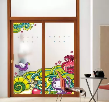 Naklejka dekoracyjna las manga - TenStickers