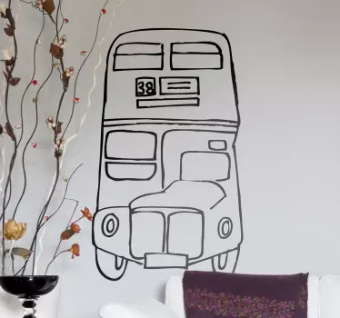 Naklejka dekoracyjna londyński autobus - TenStickers