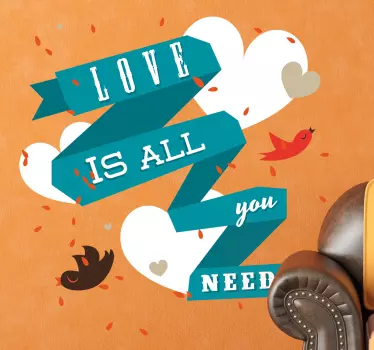 Naklejka dekoracyjna love is all you need - TenStickers