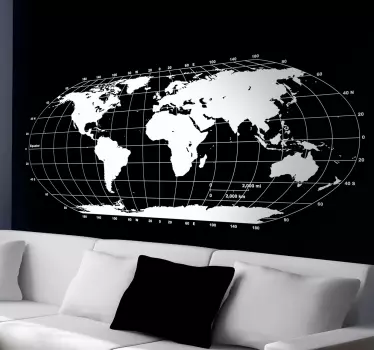 Naklejka dekoracyjna mapa świata - TenStickers
