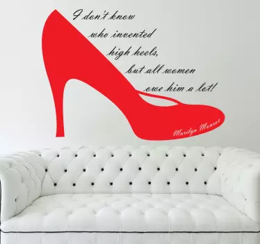 Naklejka dekoracyjna Marilyn Monroe o obcasach - TenStickers