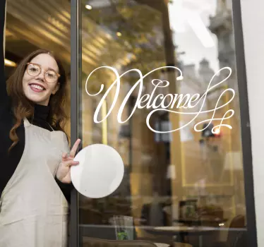 Naklejka dekoracyjna napis Welcome - TenStickers