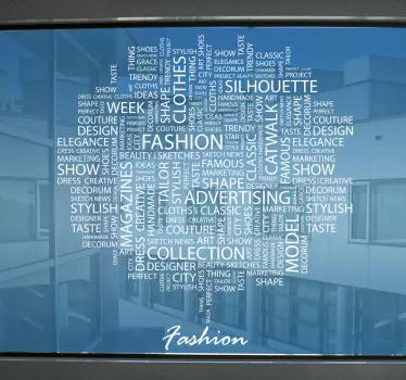 Naklejka dekoracyjna napisy moda - TenStickers