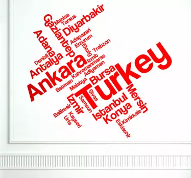 Naklejka dekoracyjna napisy Turcja - TenStickers