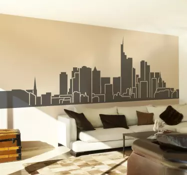 Naklejka dekoracyjna panorama Frankfurt - TenStickers