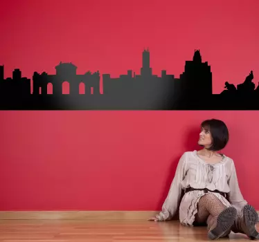 Naklejka dekoracyjna panorama Madryt - TenStickers