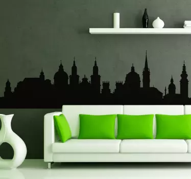 Naklejka dekoracyjna panorama Salzburga - TenStickers