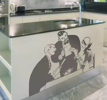Naklejka dekoracyjna para w restauracji - TenStickers