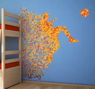 Naklejka dekoracyjna piłkarz origami - TenStickers
