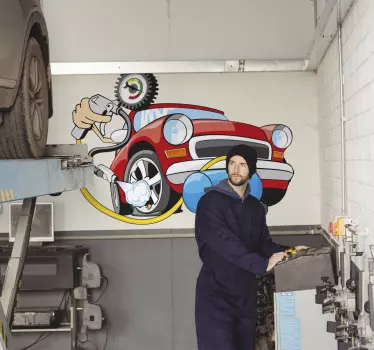 Naklejka dekoracyjna pompowanie koła - TenStickers