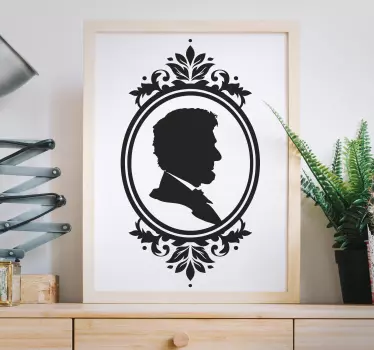 Naklejka dekoracyjna portret profilowy - TenStickers