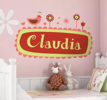 Naklejka dekoracyjna ramka z Twoim imieniem - TenStickers