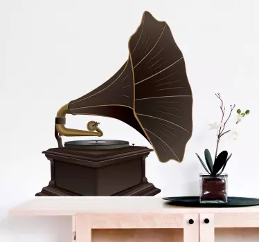 Naklejka dekoracyjna stary gramofon - TenStickers