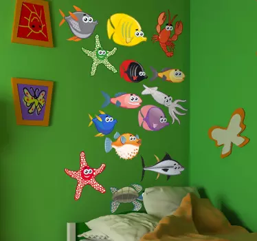 Naklejka dekoracyjna stworzenia morskie - TenStickers