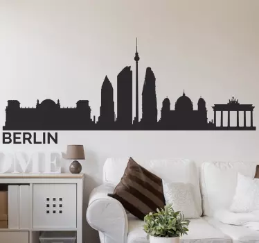 Naklejka dekoracyjna sylwetka Berlina - TenStickers