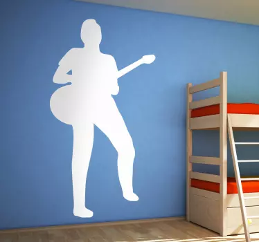 Naklejka dekoracyjna sylwetka gitarzysty - TenStickers