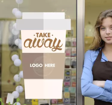 Naklejka dekoracyjna take away - TenStickers