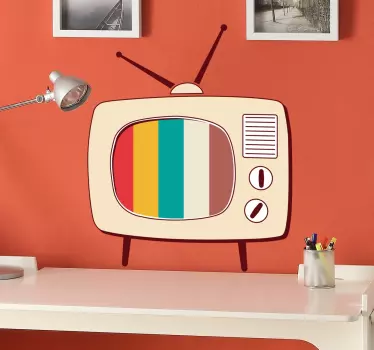 Naklejka dekoracyjna telewizor retro - TenStickers