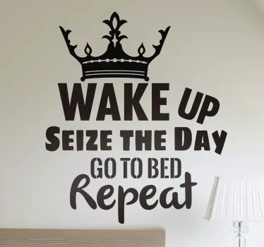 Naklejka dekoracyjna Wake Up Seize The Day - TenStickers