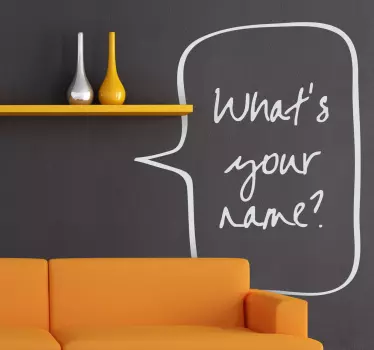 Naklejka dekoracyjna whats your name - TenStickers