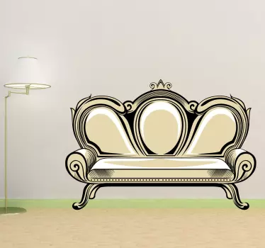Naklejka dekoracyjna zabytkowa sofa - TenStickers