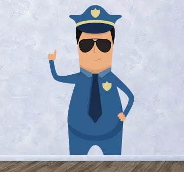 Naklejka dekoracyjna zawód policjant - TenStickers