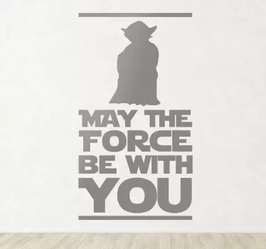 Naklejka dekoracyjna zdanie Yoda - TenStickers