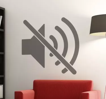 Naklejka dekoracyjna znak ciszy - TenStickers