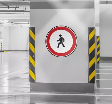 Naklejka dekoracyjna znak drogowy piesi - TenStickers