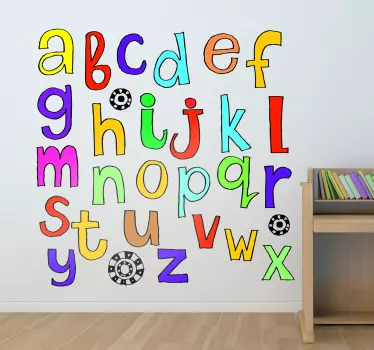 Naklejka literki dla dzieci abecadło - TenStickers