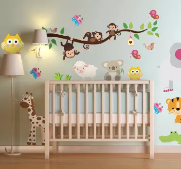 Naklejka na ścianę dla dzieci dżungla - TenStickers