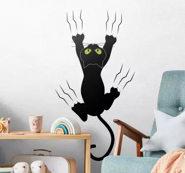 Naklejka dla dzieci kot na ścianie - TenStickers