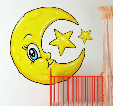 Naklejka dla dzieci księżyc i gwiazdy - TenStickers