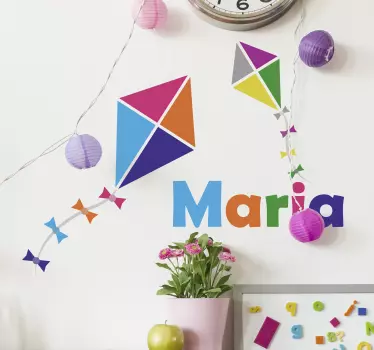 Naklejka dla dzieci latawiec z imieniem - TenStickers