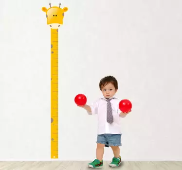 Naklejka dla dzieci miarka żyrafa - TenStickers