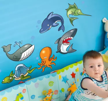 Naklejka dla dzieci morskie stworzenia - TenStickers
