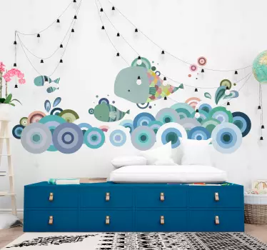 Naklejka dla dzieci ocean z rybami - TenStickers
