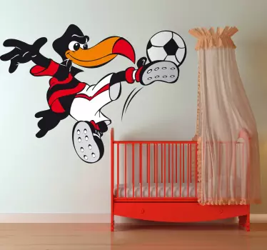 Naklejka dla dzieci ptak piłkarz - TenStickers