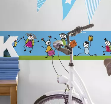 Naklejka dla dzieci rysunek powrót do szkoły - TenStickers