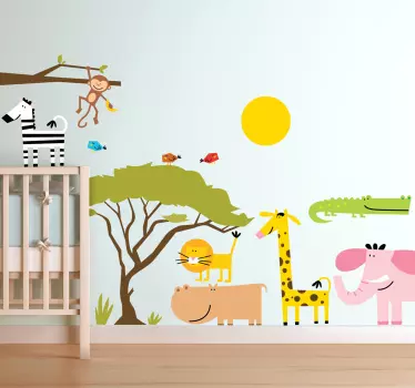 Naklejka dla dzieci sawanna Afryka - TenStickers